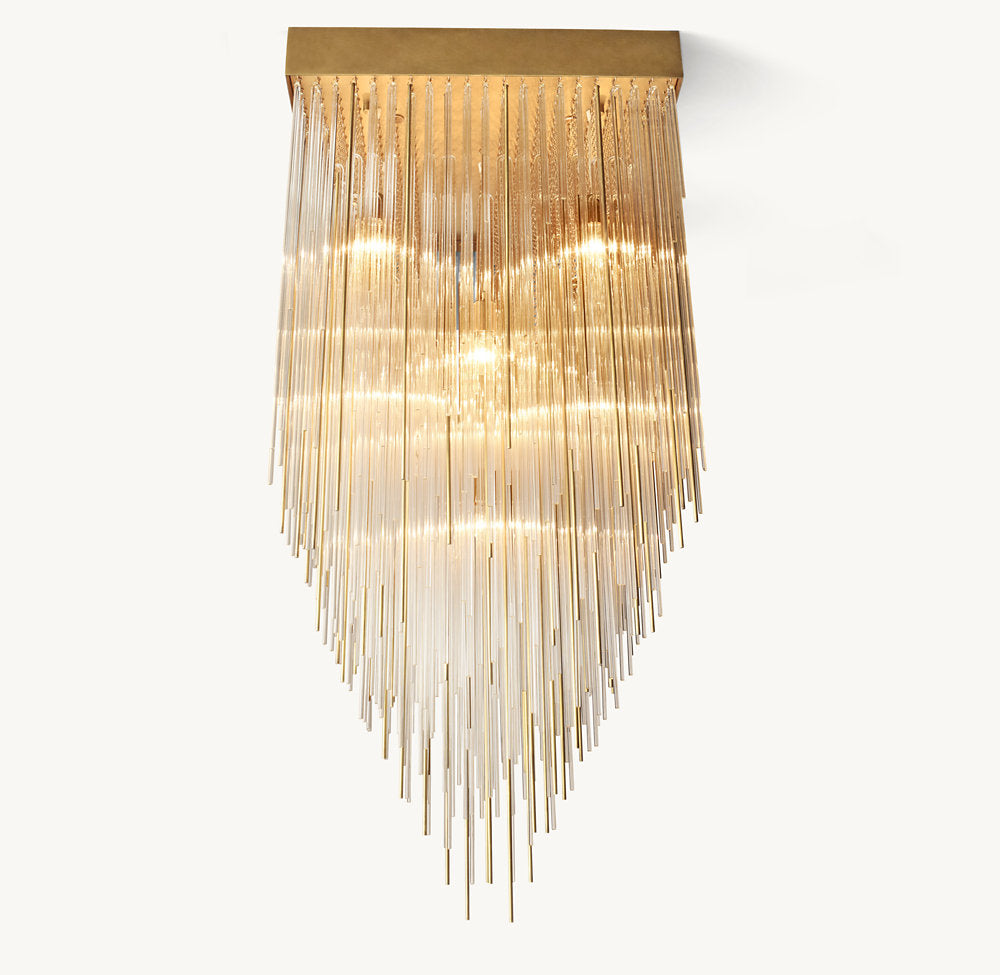 CASCADA SQUARE CHANDELIER 30"