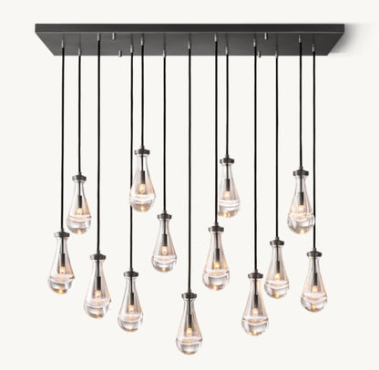 RAIN RECTANGULAR CHANDELIER 54"