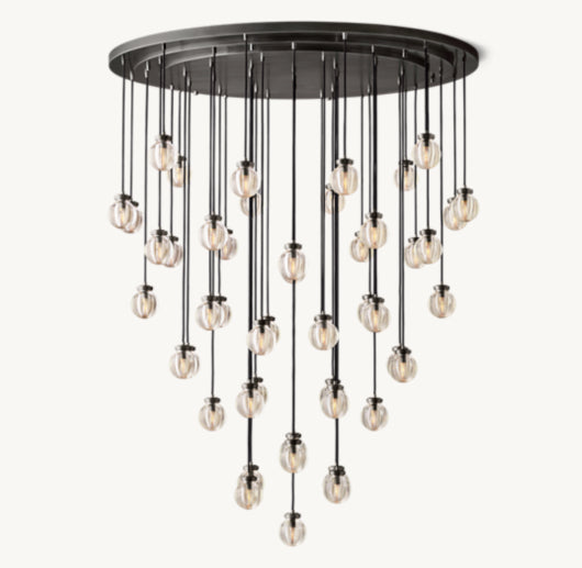PEARL ROUND CHANDELIER 60"