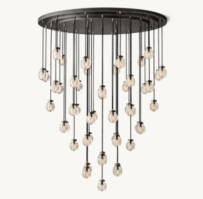 PEARL ROUND CHANDELIER 60"