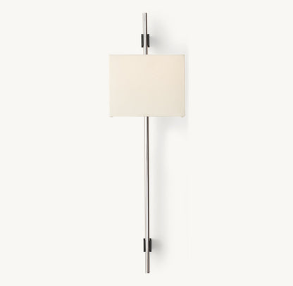 VELA ROUND BAR SCONCE - RECTANGULAR SHADE