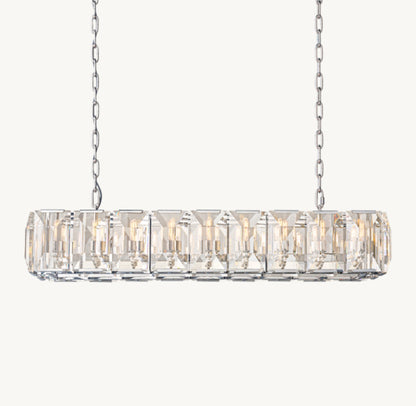 HARLOW CRYSTAL RECTANGULAR CHANDELIER 62"