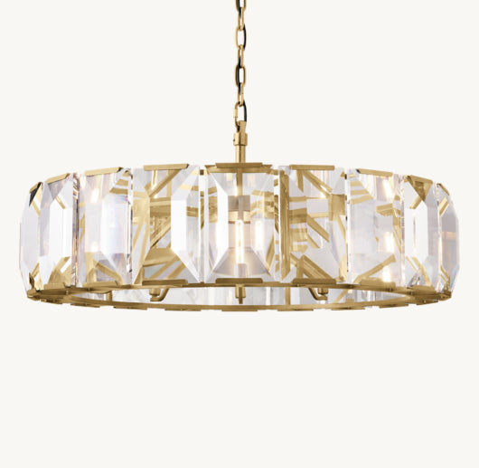 HARLOW CRYSTAL ROUND CHANDELIER 43"