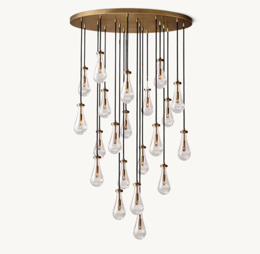 RAIN ROUND CHANDELIER 47"