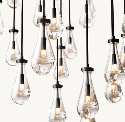 RAIN ROUND CHANDELIER 60"