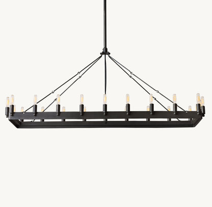 CAMINO VINTAGE FILAMENT RECTANGULAR CHANDELIER 52"