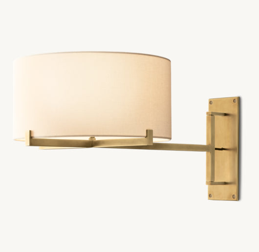 PAUILLAC DRUM SHADE SWING-ARM SCONCE