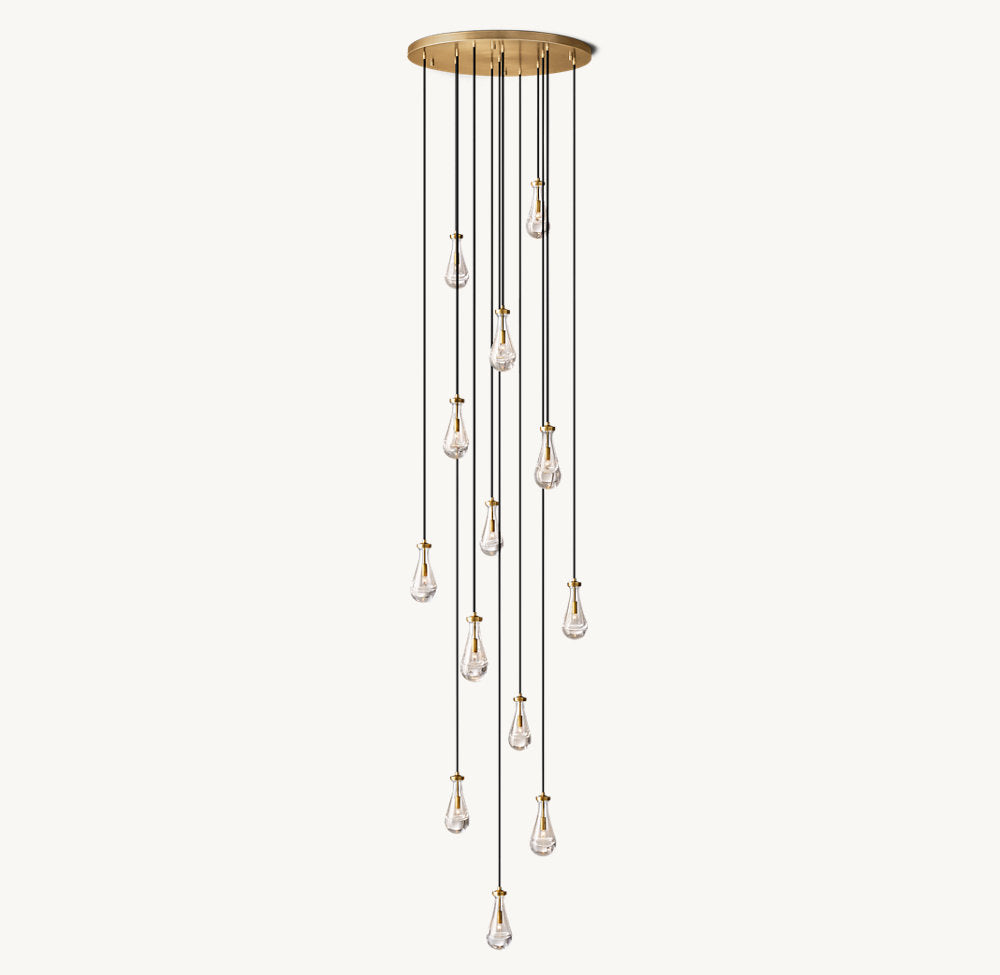 RAIN ROUND CHANDELIER 36"