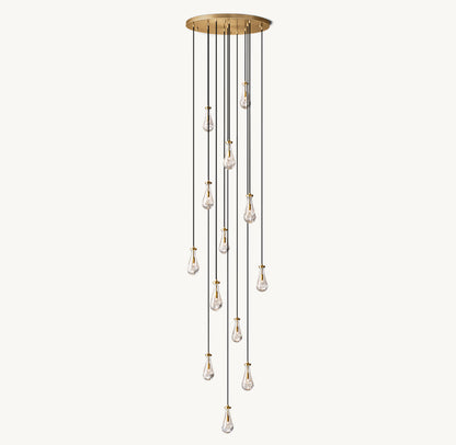 RAIN ROUND CHANDELIER 36"