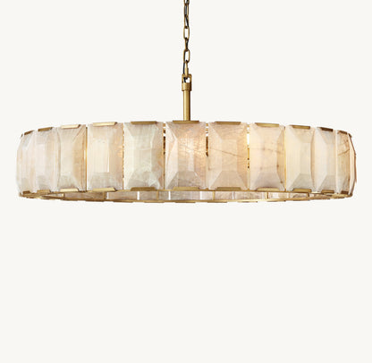 HARLOW CALCITE ROUND CHANDELIER 60"