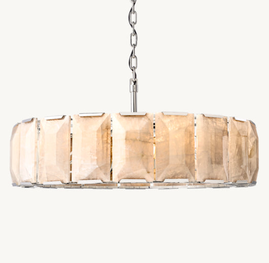 HARLOW CALCITE ROUND CHANDELIER 43"