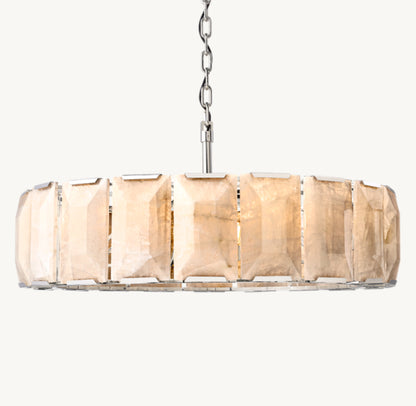 HARLOW CALCITE ROUND CHANDELIER 43"