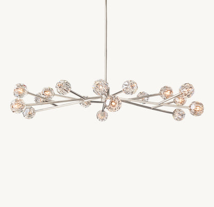 BOULE DE CRISTAL CLEAR GLASS ROUND CHANDELIER 72"