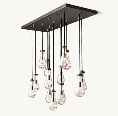 RAIN RECTANGULAR CHANDELIER 54"