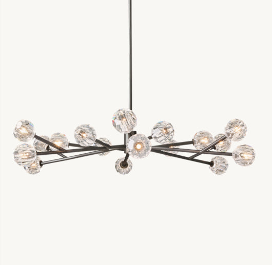 BOULE DE CRISTAL CLEAR GLASS ROUND CHANDELIER 60"
