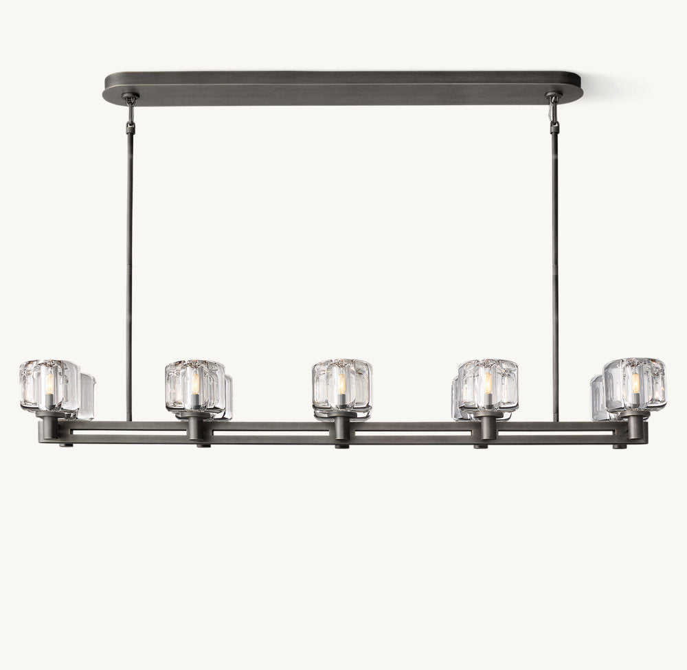 DEMARET DOUBLE LINEAR CHANDELIER 54"
