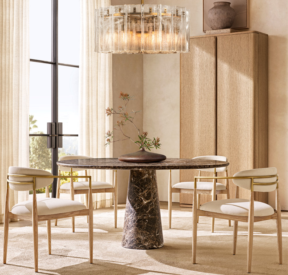 LATTICE CLEAR GLASS ROUND CHANDELIER 37"