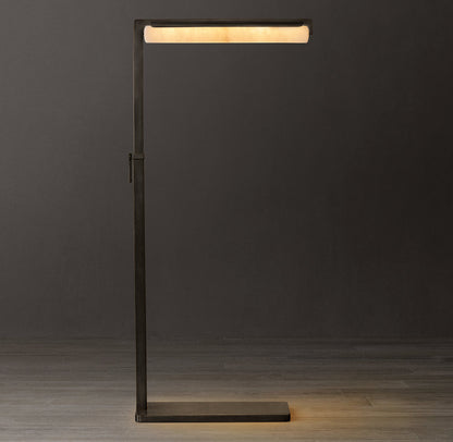 Audubon Alabaster Task Floor Lamp