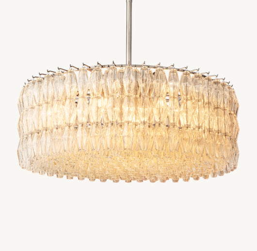 CHIARA CLEAR GLASS ROUND CHANDELIER 47"