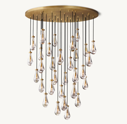 RAIN ROUND CHANDELIER 60"