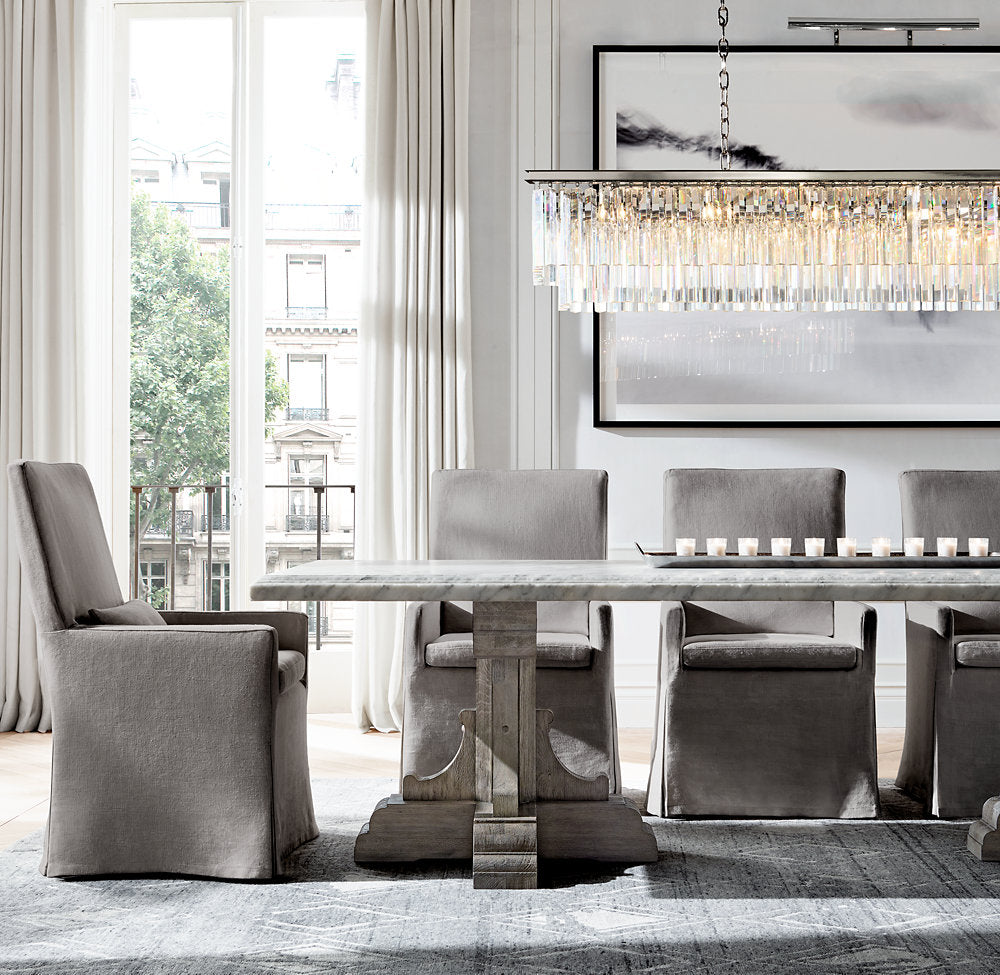 1920S ODEON RECTANGULAR CHANDELIER 40"