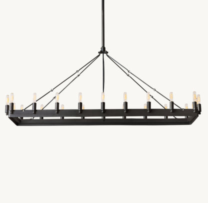 CAMINO VINTAGE FILAMENT RECTANGULAR CHANDELIER 52"