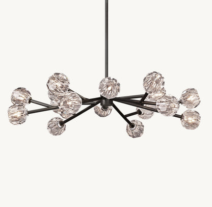 BOULE DE CRISTAL CLEAR GLASS ROUND CHANDELIER 48"