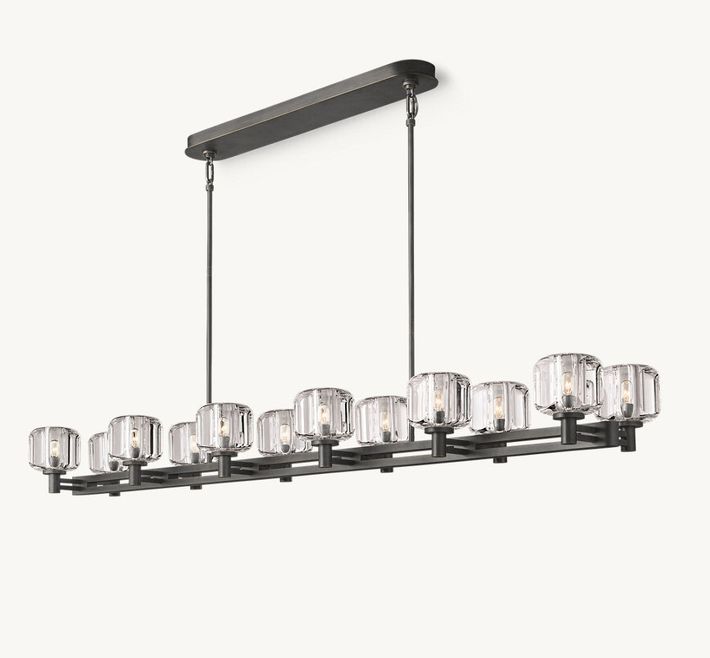 DEMARET DOUBLE LINEAR CHANDELIER 72"