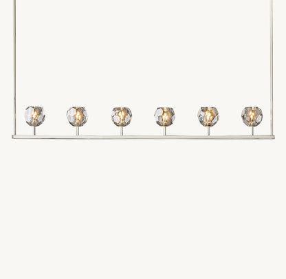 BOULE DE CRISTAL SMOKE GLASS LINEAR CHANDELIER 60"