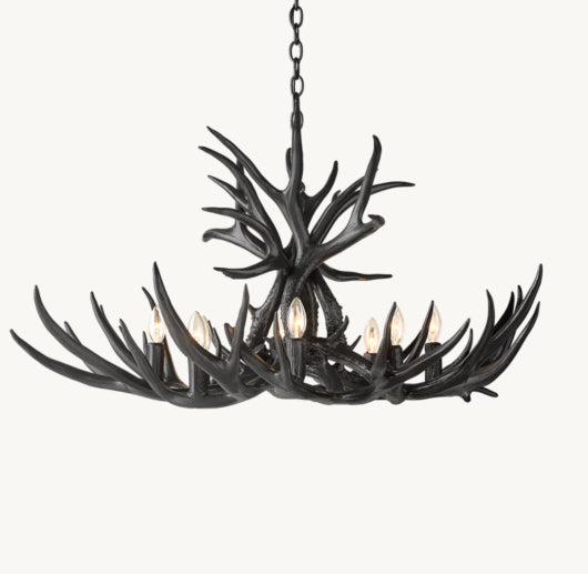 NATURAL ANTLER CHANDELIER 36"