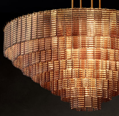 SIRENE CLEAR GLASS ROUND CHANDELIER 41"