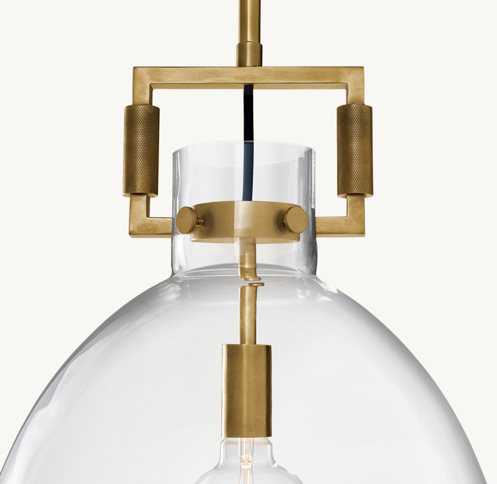 MACHINIST GLASS CLOCHE PENDANT