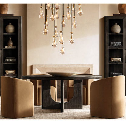 RAIN ROUND CHANDELIER 47"