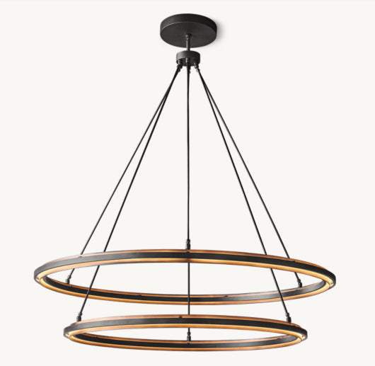 PERALTA TWO-TIER ROUND CHANDELIER 60"
