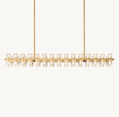 ARCACHON LED RECTANGULAR CHANDELIER 54"