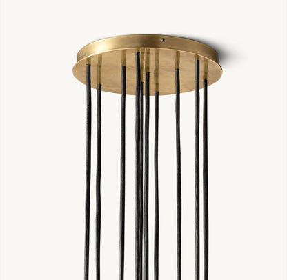 BOULE DE CRISTAL CLEAR GLASS ROUND CLUSTER CHANDELIER 14"