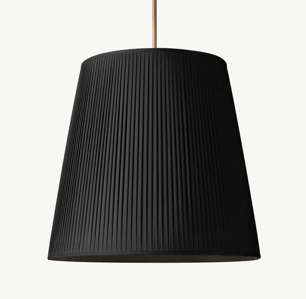 REED BLACK PLEATED BARREL PENDANT