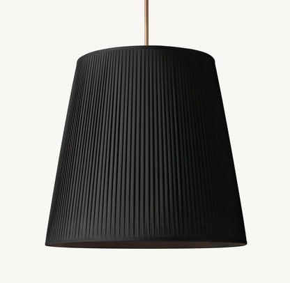 REED BLACK PLEATED BARREL PENDANT