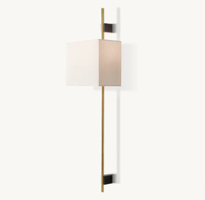 VELA ROUND BAR SCONCE - RECTANGULAR SHADE