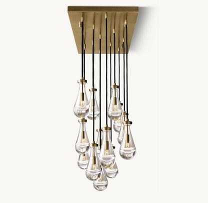 RAIN RECTANGULAR CHANDELIER 54"