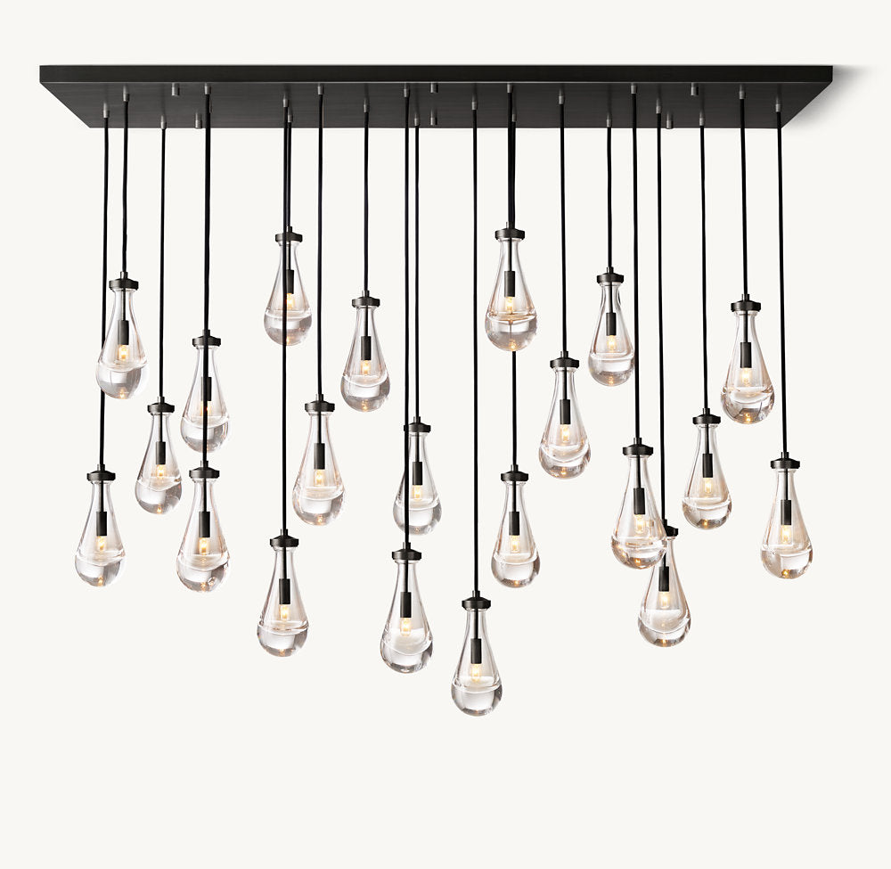 RAIN RECTANGULAR CHANDELIER 72"