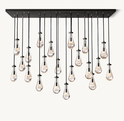 RAIN RECTANGULAR CHANDELIER 72"