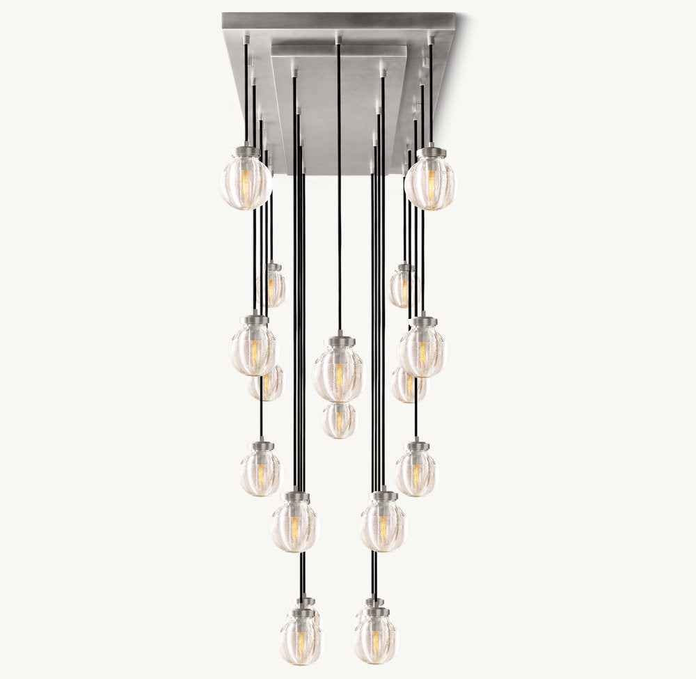 PEARL RECTANGULAR CHANDELIER 54"