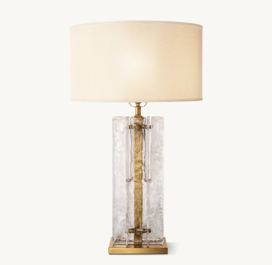 LATTICE CLEAR GLASS TABLE LAMP