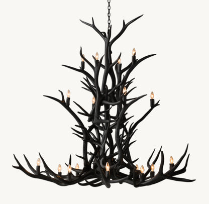 NATURAL ANTLER CHANDELIER 66"