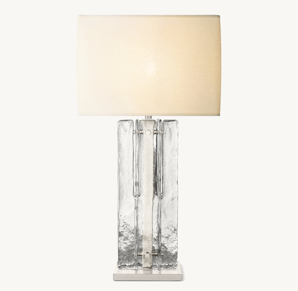 LATTICE CLEAR GLASS TABLE LAMP