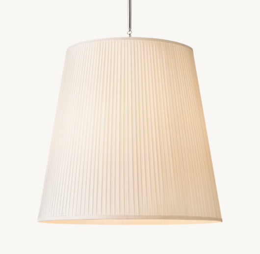REED WHITE PLEATED BARREL PENDANT