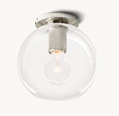 UTILITAIRE GLOBE SHADE FLUSHMOUNT