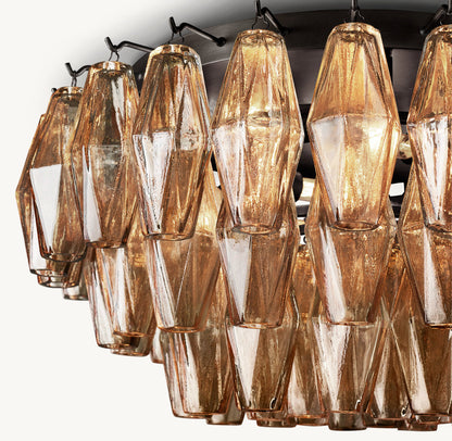 CHIARA SMOKE GLASS FLUSHMOUNT 22"