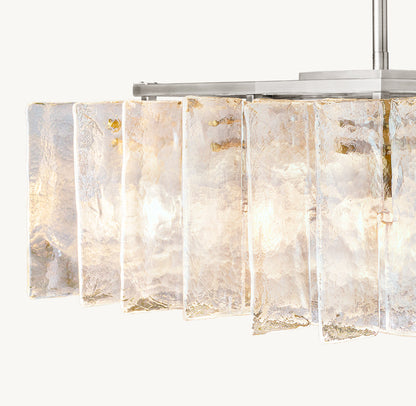 LATTICE SQUARE CHANDELIER 37"